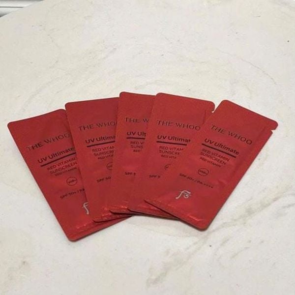 Gói Tinh Chất Chống Nắng Chống Lão Hóa Làm Dịu Da The Whoo UV Ultimate Red Vitamin Suncreen SPF 50+/PA++++ 1ml
