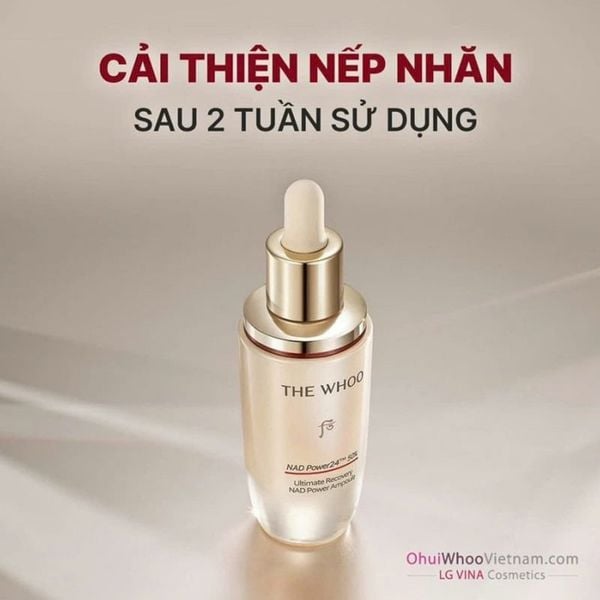 Full Size Tinh Chất Tăng Cường Hỗ Trợ Ngừa Lão Hóa Chuyên Sâu The Whoo Bichup Ultimate Recovery NAD Power Ampoule Upsize 50ml (Hàng tách set)