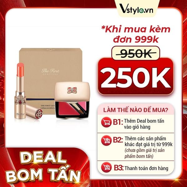 Full Size Bộ Son Dưỡng Môi Ohui The First Geniture Lipbalm Set Màu Coral (DEAL BOM TẤN 999K)