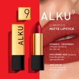 (HSD: 8/2027) Son ALKU9 Luminous Matte Lipstick Màu #3 Poppy Rose Nâu Cam Cháy 3.5G