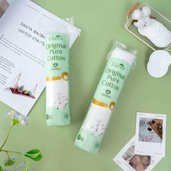Bông Tẩy Trang Cotton Tự Nhiên Elanor Original Pure Cotton 120 miếng