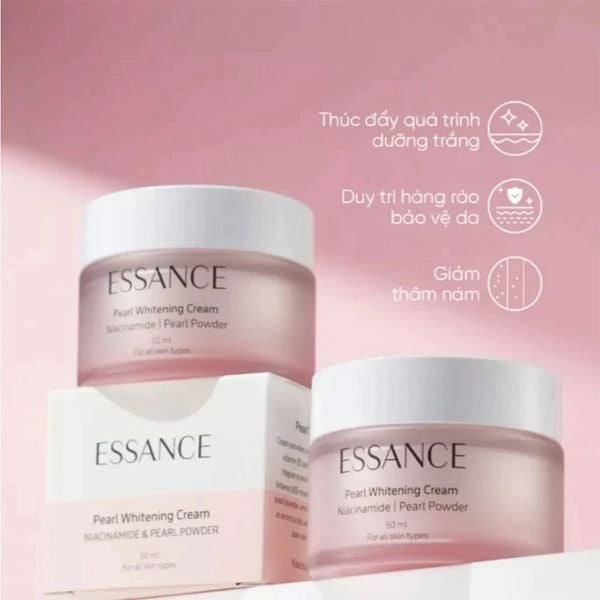 Kem Dưỡng Trắng Essance Pearl Whitening Cream Hỗ Trợ Làm Sáng Da, Giảm Thâm Sạm, Căng Bóng 50ml