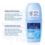 Combo Lăn Khử Mùi Hương Nước Hoa Ý Felce Azzurra Dưỡng Da, Ngăn Mùi Mồ Hôi Suốt 48h 50mlx2