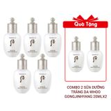 (HSD: 11/2027) Combo 5 Nước Cân Bằng Dưỡng Trắng Whoo Gongjinhyang Seol Radiant White Balancer 20mlx5 Tặng Combo 2 Sữa Dưỡng Trắng Da Whoo 20mlx2