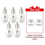 Combo 5 Nước Cân Bằng Dưỡng Trắng Whoo Gongjinhyang Seol Radiant White Balancer 20mlx5 Tặng Combo 2 Kem Dưỡng Da Whoo 4mlx2