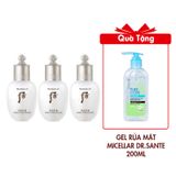 Combo 3 Sữa Dưỡng Trắng Da Whoo Gongjinhyang Seol Radiant White Emulsion 20mlx3 Tặng Gel Rửa Mặt Micellar Dr.Sante Pure Cоde Dành Cho Mọi Loại Da 200ml