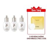 Combo 3 Sữa Dưỡng Trắng Da Whoo Gongjinhyang Seol Radiant White Emulsion 20mlx3 (Hàng tách set) Tặng 2 Gói Bông Dưỡng Ohui Miracle Toning Water Pad (7mlx 2 gói)