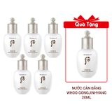 (HSD: 2/2028) Combo 5 Sữa Dưỡng Trắng Da Whoo Gongjinhyang Seol Radiant White Emulsion 20mlx5 Tặng Nước Cân Bằng Dưỡng Trắng Whoo Gongjinhyang Seol  20ml