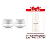 Combo 2 Kem Dưỡng Da Whoo Gongjinhyang Seol Radiant White Moisture Cream 4mlx2 (Hàng tách set) Tặng Tinh Chất Chống Lão Hóa Và Làm Dịu Da Su:m37 Micro Active Repair Serum 10ml