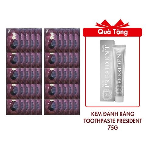 (HSD: 9/2025) Combo 50 Gói Dầu Xả Thảo Dược Whoo Spa Essence Rinse 8mlx50 Tặng Kem Đánh Răng Trắng Sáng Toothpaste President White (100 RDA) 75g