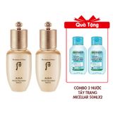 (HSD: 12/2027) Combo 2 Nước Cân Bằng Chống Lão Hóa Whoo Ultimate Rejuvenating Balancer 25mlx2 (Hàng tách set) Tặng Combo 2 Nước Tẩy Trang Cho Da Dầu Mụn Micellar Water Garnier 50mlx2