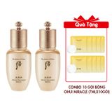 (HSD: 12/2027) Combo 2 Nước Cân Bằng Chống Lão Hóa Whoo Ultimate Rejuvenating Balancer 25mlx2 (Hàng tách set) Tặng Combo 10 Gói Bông Dưỡng Ohui Miracle Toning Water Pad (7mlx10gói)