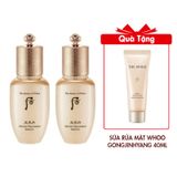 (HSD: 12/2027) Combo 2 Nước Cân Bằng Chống Lão Hóa Whoo Ultimate Rejuvenating Balancer 25mlx2 (Hàng tách set) Tặng Sữa Rửa Mặt Dịu Nhẹ The History Of Whoo Gongjinhyang Facial Cleansing Foam 40ml