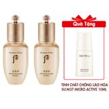 Combo 2 Sữa Dưỡng Chống Lão Hóa Whoo Cheonyuldan Ultimate Rejuvenative Emulsion 25mlx2 (Hàng tách set) Tặng Tinh Chất Chống Lão Hóa Và Làm Dịu Da Su:m37 Micro Active Repair Serum 10ml