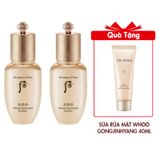 Combo 2 Sữa Dưỡng Chống Lão Hóa Whoo Cheonyuldan Ultimate Rejuvenative Emulsion 25mlx2 (Hàng tách set) Tặng Sữa Rửa Mặt Dịu Nhẹ The History Of Whoo Gongjinhyang Facial Cleansing Foam 40ml