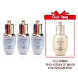 (HSD: 3/2028) Combo 3 Tinh Chất Trẻ Hóa Da Whoo Cheongidan Pro-Radiance Illuminating Refining Essence 25mlx3 Tặng Sữa dưỡng Whoo Cheongidan Rejuvenating Pro-radiance Emulsion 25ml