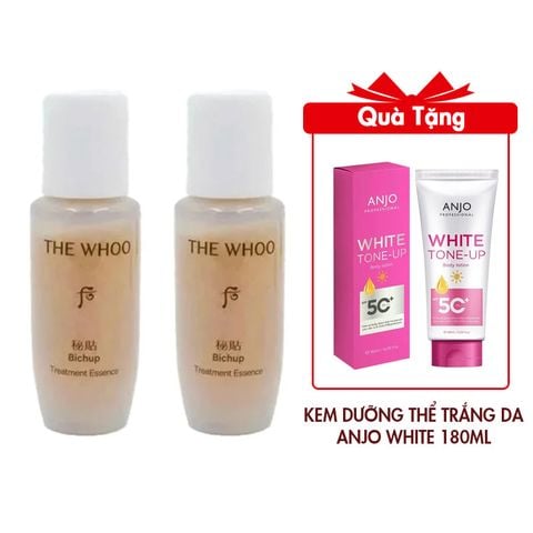 Combo 2 Tinh Chất Khởi Nguồn Whoo Bichup Treatment Essence 15mlx2 Tặng Kem Dưỡng Thể Trắng Da Toàn Thân Nâng Tone Tức Thì Anjo 180Ml