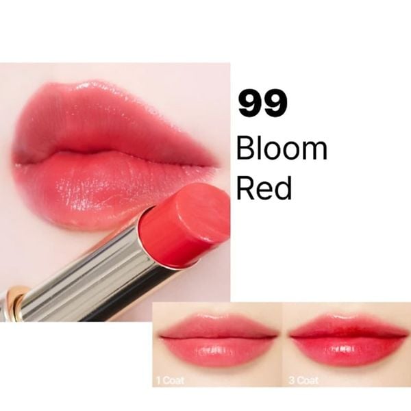 Full Size Son Dưỡng Ẩm Chống Nhăn Môi The Whoo Essential Lip Glow Balm Màu 99 Bloom Red Đỏ Hồng