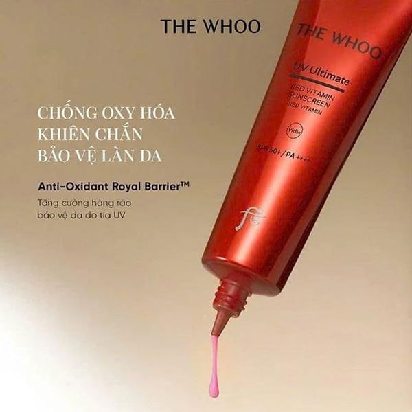 Full Size Bộ Tinh Chất Chống Nắng Chống Lão Hóa Làm Dịu Da The Whoo UV Red Vitamin Sunscreen set 3 Món (DEAL BOM TẤN 999K)