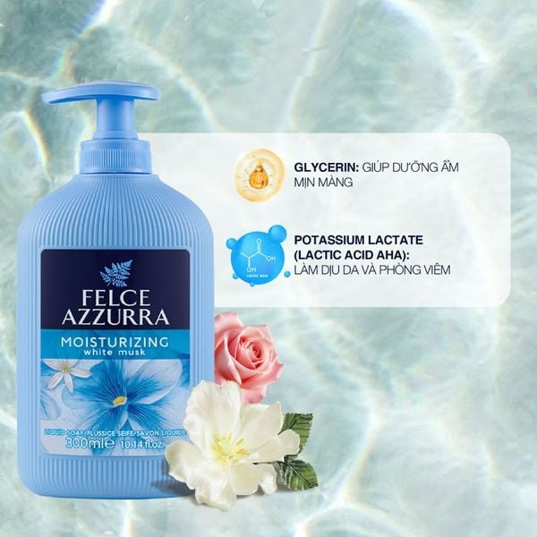 (HSD: 06/2026) Combo 2 Sữa Rửa Tay Felce Azzurra Hương Nước Hoa Xạ Hương Trắng 300mlx2