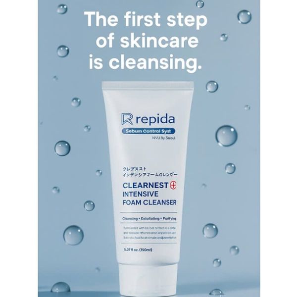 Combo 2 Sữa Rửa Mặt Tạo Bọt Chuyên Sâu Repida Clearnest Intensive Foam Cleanser 150mlx2