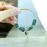  Vòng tay ngũ điếu mix lu thống chạm mix hồ ly chúa mix cỏ 4 lá thạch anh tóc xanh hợp mệnh 