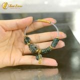 Vòng tay ngũ điếu mix lu thống chạm mix hồ ly chúa mix cỏ 4 lá thạch anh tóc xanh hợp mệnh 