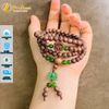 Vòng tay hạt trầm hương tốc 6 li mix charm chữ vạn trầm tốc hạt đá charm hoa sen ngọc bích hợp mệnh may mắn