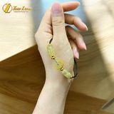  Vòng tay ngũ điếu mix lu thống mix hồ ly chúa xòe đuôi thạch anh tóc vàng hợp mệnh kim thổ trợ duyên 