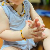  Bộ sản phẩm vòng cổ vòng tay hô phách nhiều màu may mắn bình an cho bé ăn ngủ ngon 