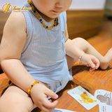  Bộ sản phẩm vòng cổ vòng tay hô phách nhiều màu may mắn bình an cho bé ăn ngủ ngon 