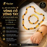  Bộ sản phẩm vòng cổ vòng tay hô phách nhiều màu may mắn bình an cho bé ăn ngủ ngon 