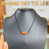  Dây chuyền mặt lu thống ngọc huyết chạm họa tiết tài lộc hanh thông hợp mệnh may mắn. 