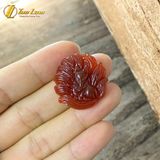  Dây chuyền mặt hồ ly chúa chín đuôi lệch đùi đá mã não đỏ hợp mệnh thổ hỏa hỗ trợ tình duyên may mắn 