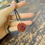  Dây chuyền mặt hồ ly chúa chín đuôi lệch đùi đá mã não đỏ hợp mệnh thổ hỏa hỗ trợ tình duyên may mắn 