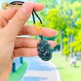  Dây chuyền mặt hồ ly chúa 9 đuôi lam ngọc hợp mệnh trợ duyên may mắn 