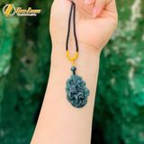  Dây chuyền mặt hồ ly chúa 9 đuôi lam ngọc hợp mệnh trợ duyên may mắn 