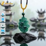  Dây chuyền mặt hồ ly chúa 9 đuôi lam ngọc hợp mệnh trợ duyên may mắn 