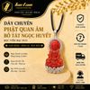  Dây chuyền mặt phật quan âm ngọc huyết jade bọc bạc hợp mệnh hỏa thổ, may mắn bình an 