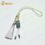  Dây Treo Túi Xách Xanh Mint Đồng Điếu Lam Ngọc Tam tài May Mắn Tài lộc Hưng Thịnh 
