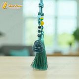  Dây treo túi xách màu xanh mint mix mặt phật di lặc lam ngọc tài lộc may mắn bình an 