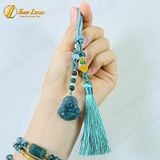  Dây treo túi xách màu xanh mint mix mặt phật di lặc lam ngọc tài lộc may mắn bình an 