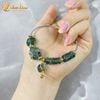  Vòng tay ngũ điếu mix lu thống chạm mix hồ ly chúa mix cỏ 4 lá thạch anh tóc xanh hợp mệnh 