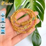  Chuỗi Cuốn Nhiều Vòng Đá Thạch Anh Tóc Vàng Mix Ngũ Điếu charm cỏ 4 lá Tài Lộc May Mắn Bình An 
