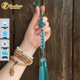  Khánh treo xe ô tô ngũ điếu lam ngọc tài lộc hợp mệnh may mắn bình an 