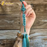  Khánh treo xe ô tô ngũ điếu lam ngọc tài lộc hợp mệnh may mắn bình an 