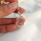  Mặt dây chuyền hồ ly chúa đuôi xòe dài thạch anh tự nhiên trợ duyên hợp mệnh may mắn 