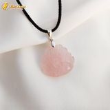  Mặt dây chuyền hồ ly chúa 9 đuôi lệch đùi thạch anh tự nhiên trợ duyên hợp mệnh may mắn 