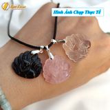  Mặt dây chuyền hồ ly chúa 9 đuôi lệch đùi thạch anh tự nhiên trợ duyên hợp mệnh may mắn 