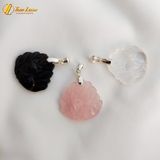  Mặt dây chuyền hồ ly chúa 9 đuôi lệch đùi thạch anh tự nhiên trợ duyên hợp mệnh may mắn 